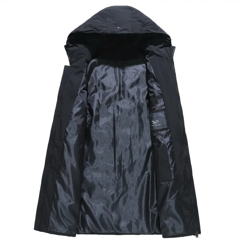 Men's Long Winter Jacket with Long Sleeve