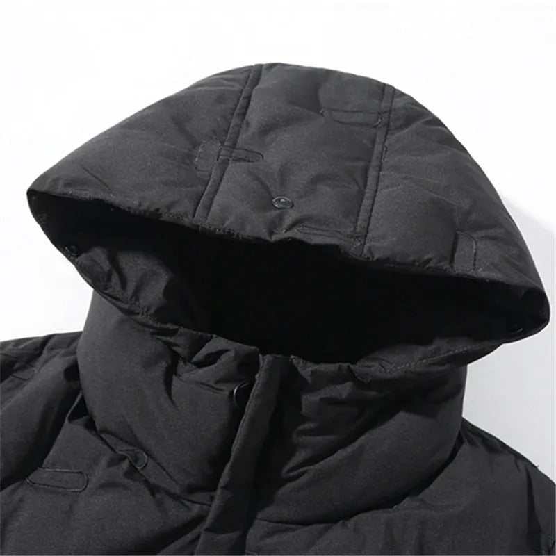 Men's Long Winter Jacket with Long Sleeve