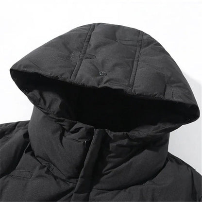 Men's Long Winter Jacket with Long Sleeve