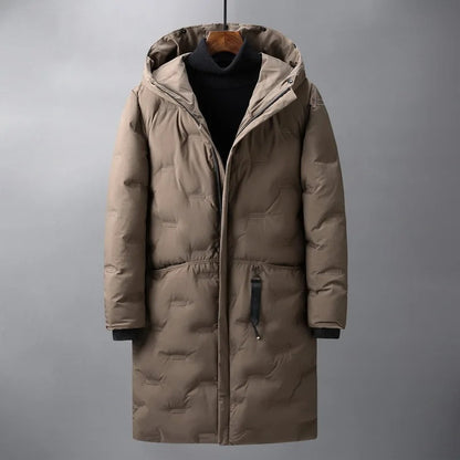 Men's Long Winter Jacket with Long Sleeve