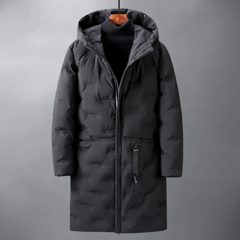Men's Long Winter Jacket with Long Sleeve