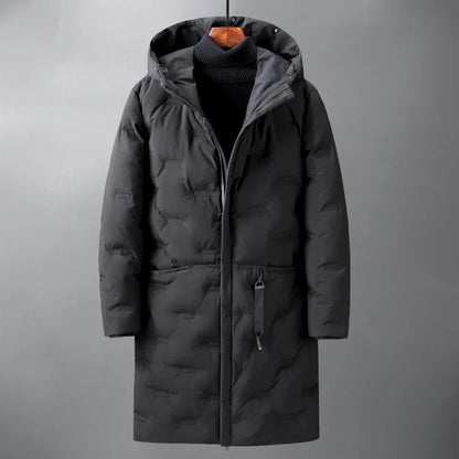 Men's Long Winter Jacket with Long Sleeve