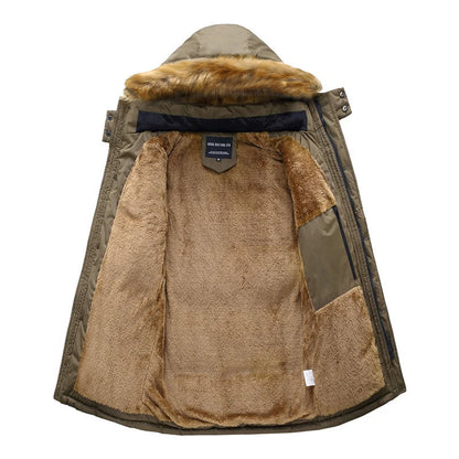 Men's Elegant Parkas Jacket with Long Sleeve