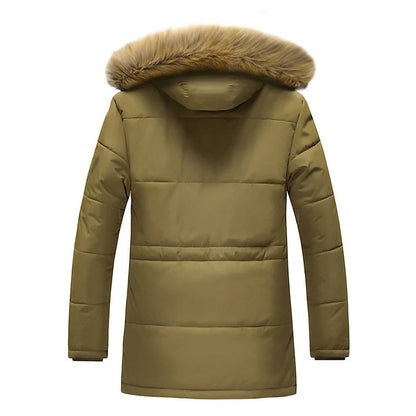 Men's Elegant Parkas Jacket with Long Sleeve