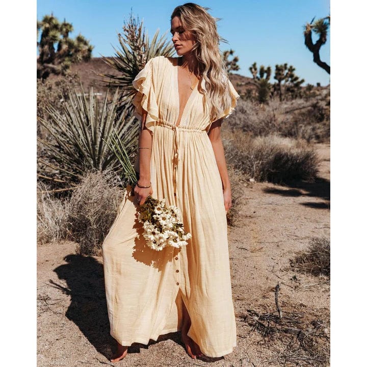 Solana | Women's Maxi Ibiza Dress in Cream