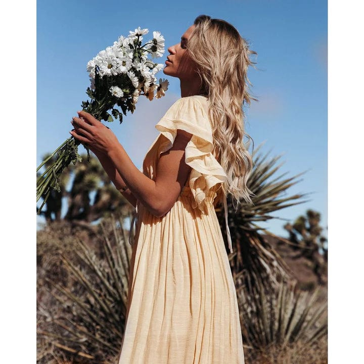 Solana | Women's Maxi Ibiza Dress in Cream