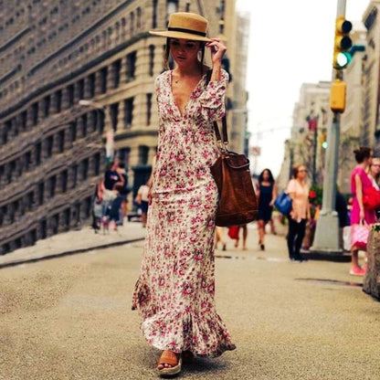 Ilse | Women's Maxi Ibiza Style Floral Dress