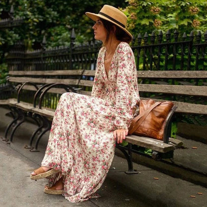 Ilse | Women's Maxi Ibiza Style Floral Dress