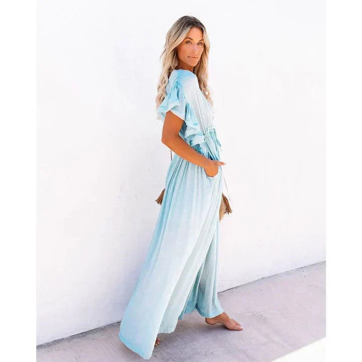 Women's Luna Maxi Light Blue Ibiza Dress