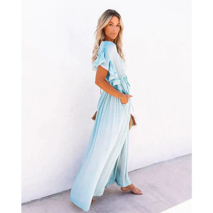 Women's Luna Maxi Light Blue Ibiza Dress