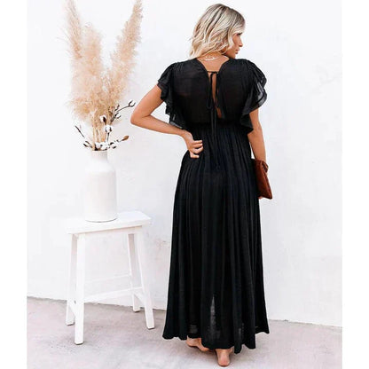 Women's Feline Maxi Black Ibiza Dress