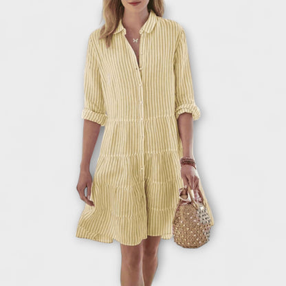 Nadie | Women's Relaxed Striped Breezy Midi Dress