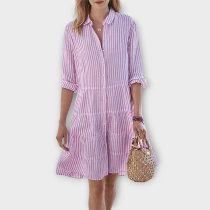 Nadie | Women's Relaxed Striped Breezy Midi Dress