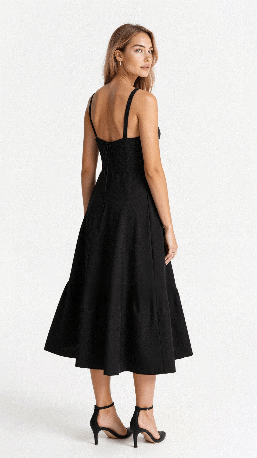 Margaret | Women's Corset Midi Dress with Side Slit