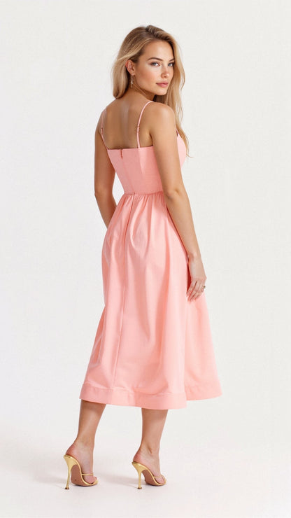 Rose | Chic Sleeveless Midi Dress for Women