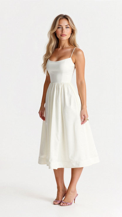 Rose | Chic Sleeveless Midi Dress for Women