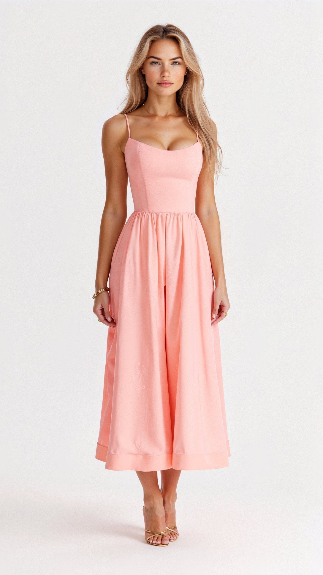 Rose | Chic Sleeveless Midi Dress for Women