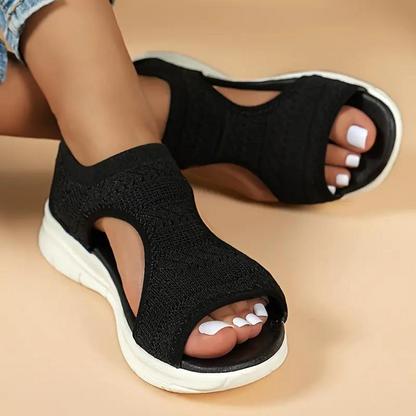 Women's Cushioned Open-Toe Sofia Cozy Sandals with Arch Support