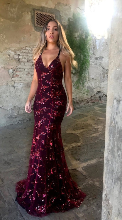Nora | Women's Sophisticated Floor-Length Evening Dress with Sequin Detailing