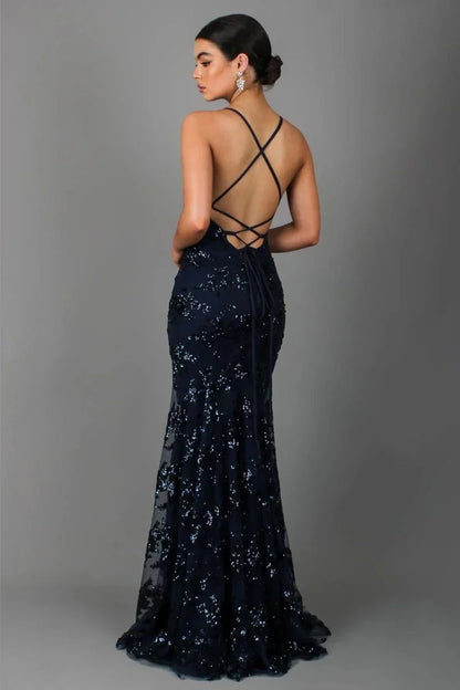 Nora | Women's Sophisticated Floor-Length Evening Dress with Sequin Detailing