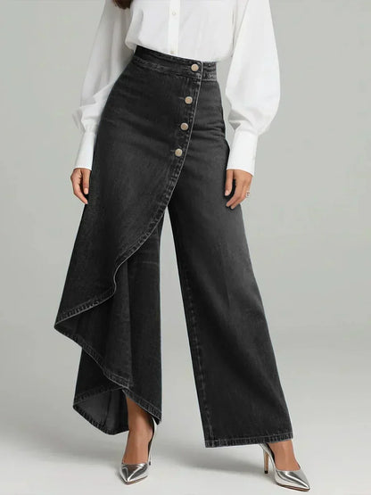 Zynera | High-Waisted Wide-Leg Jeans