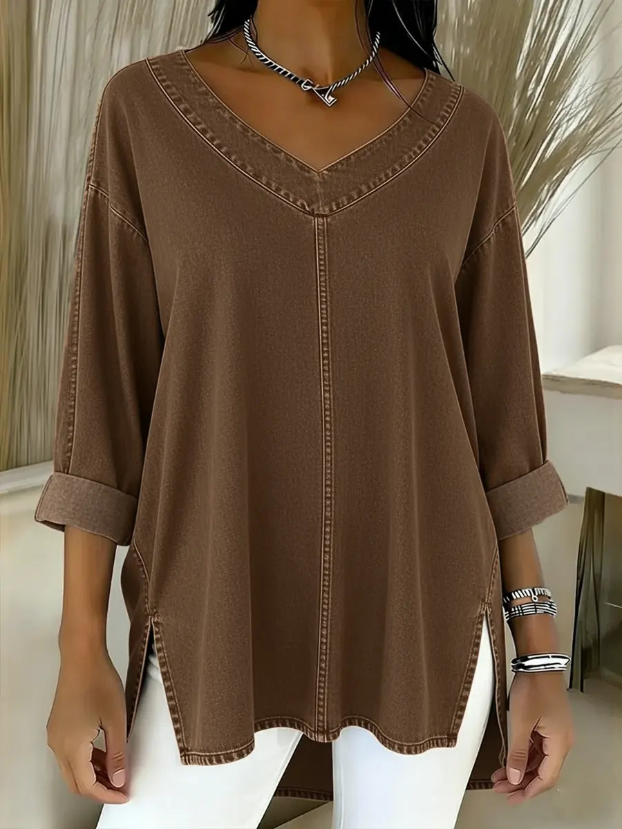 Jessica | Women's Relaxed Easygoing V-Neck T-Shirt