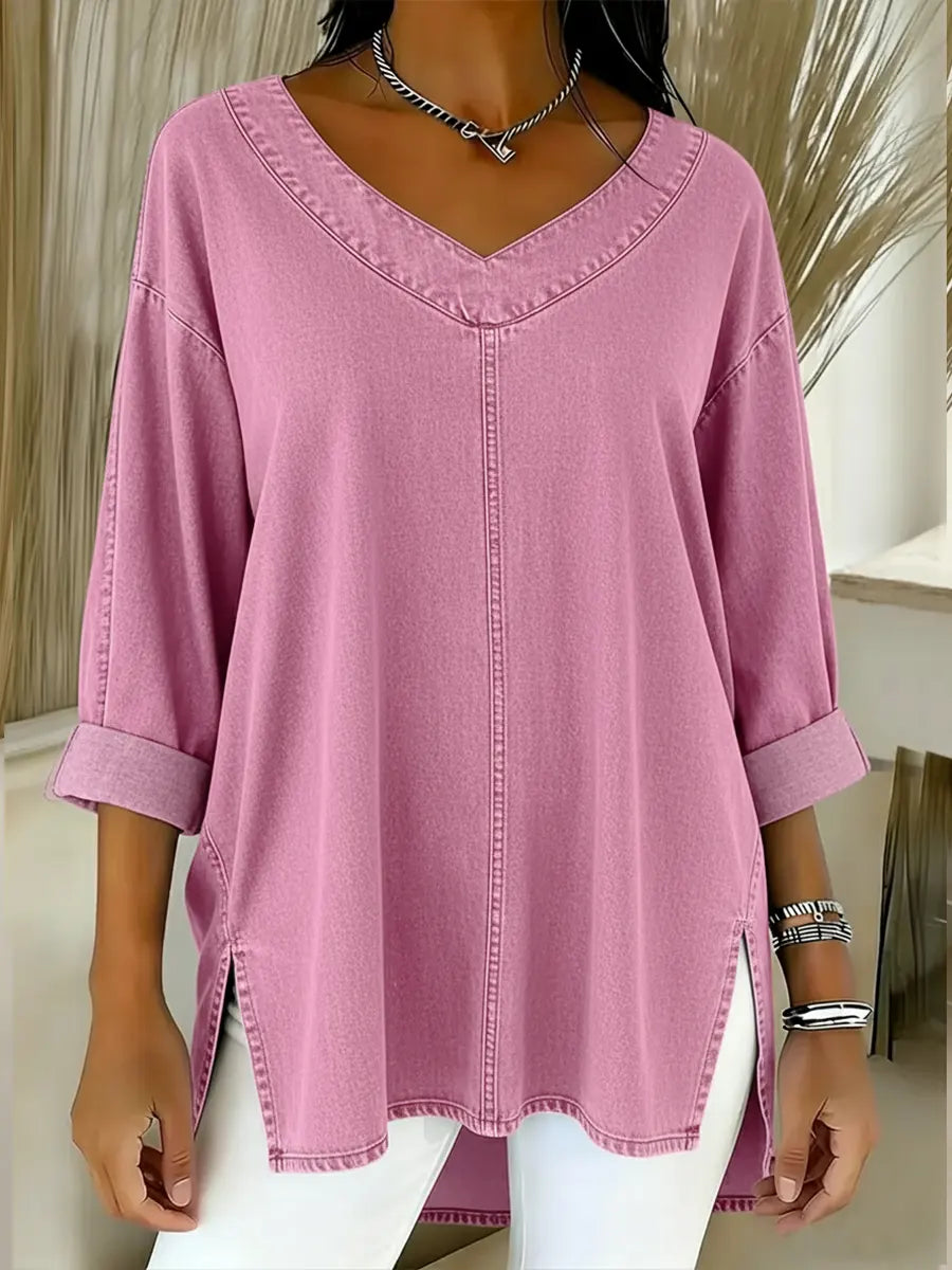 Jessica | Women's Relaxed Easygoing V-Neck T-Shirt