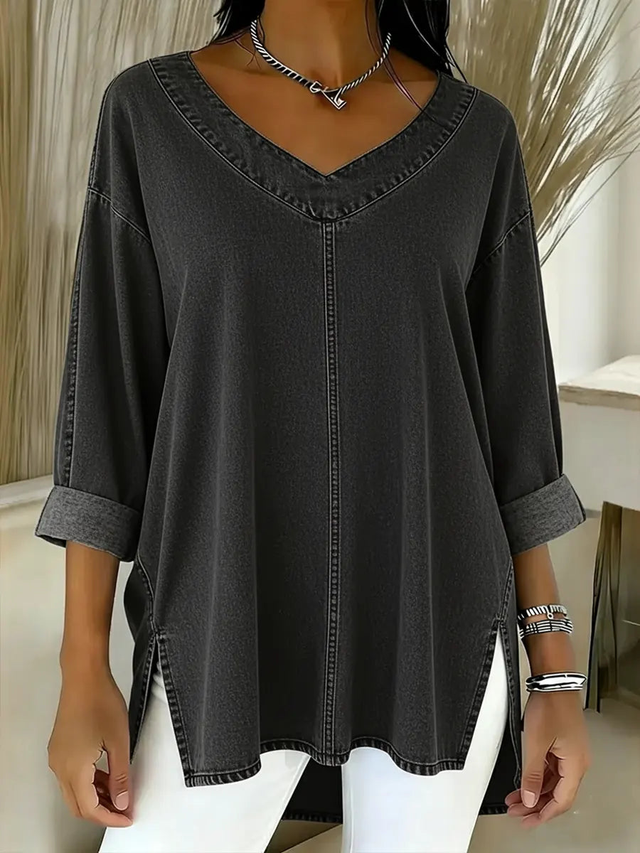 Jessica | Women's Relaxed Easygoing V-Neck T-Shirt