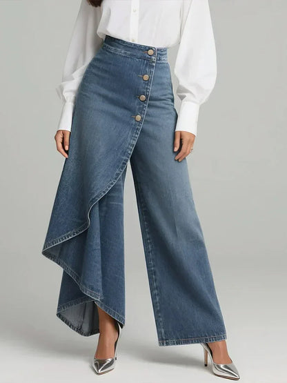Zynera | High-Waisted Wide-Leg Jeans