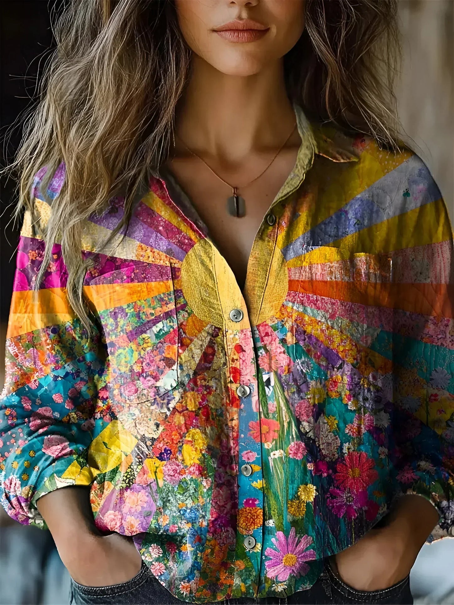 Tineke | Women's Relaxed Radiant Sunflower Blouse