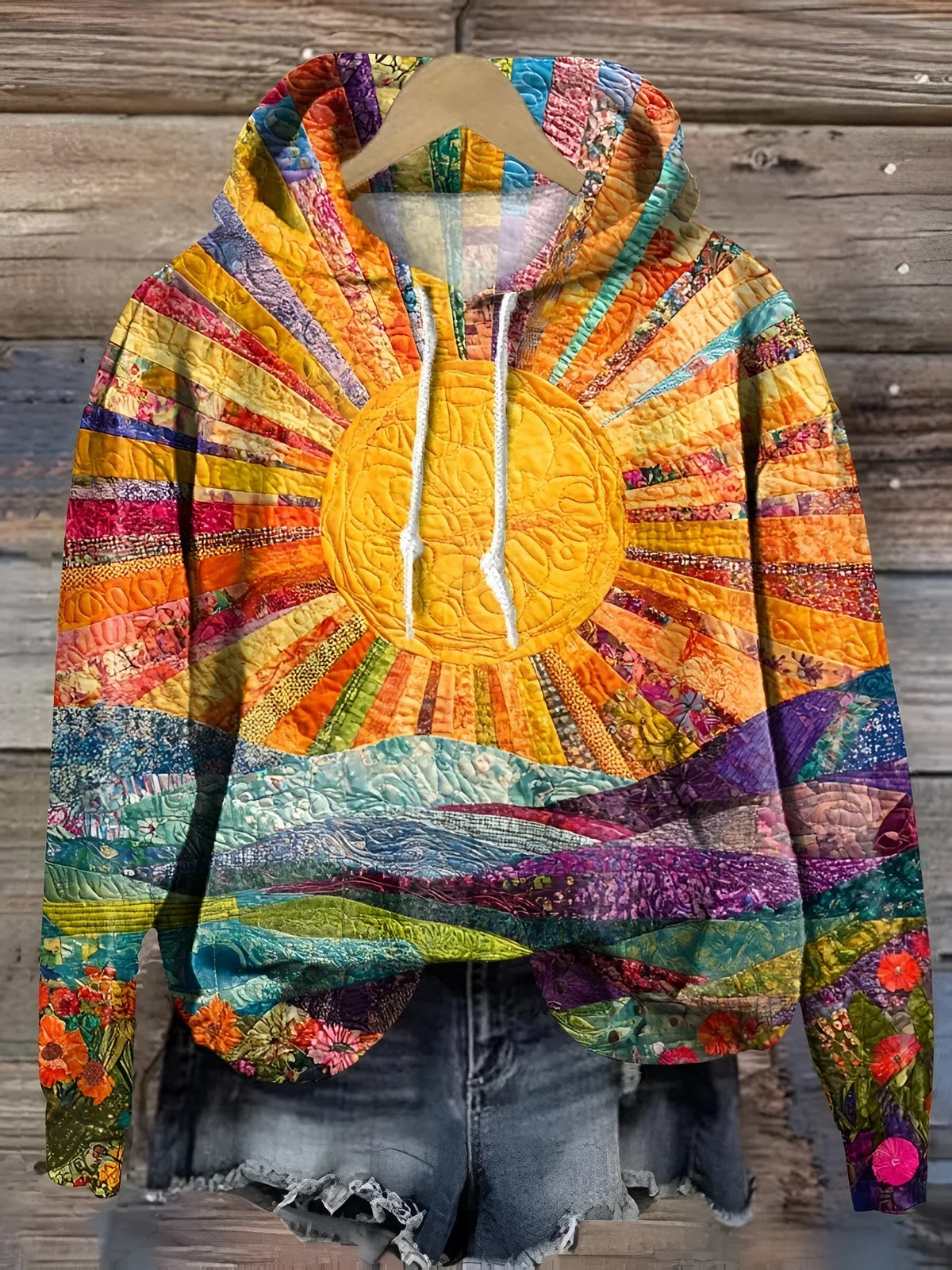 Clara | Women's Relaxed Colourful Sunrise Hoodie