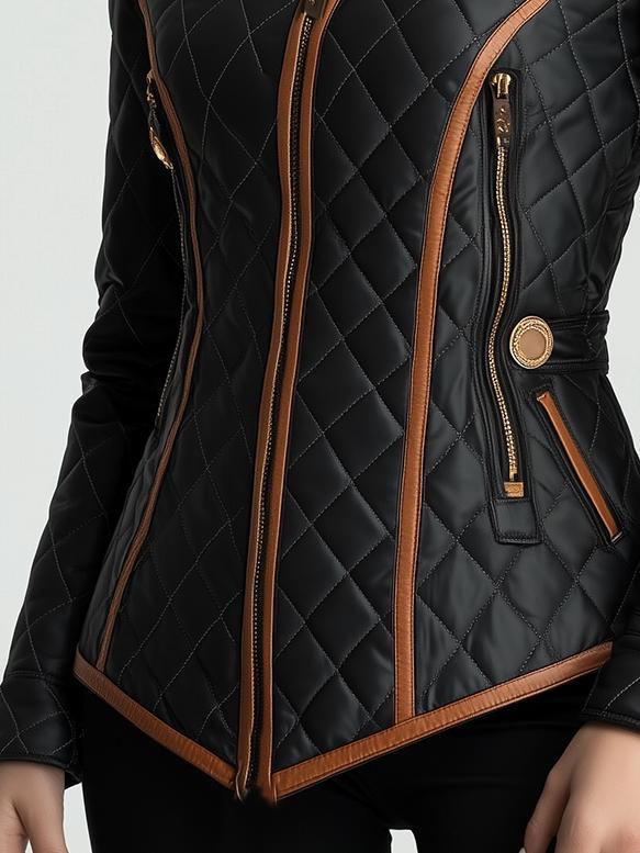 Lily | Women's Diamond Quilted, Padded Jacket with Pockets