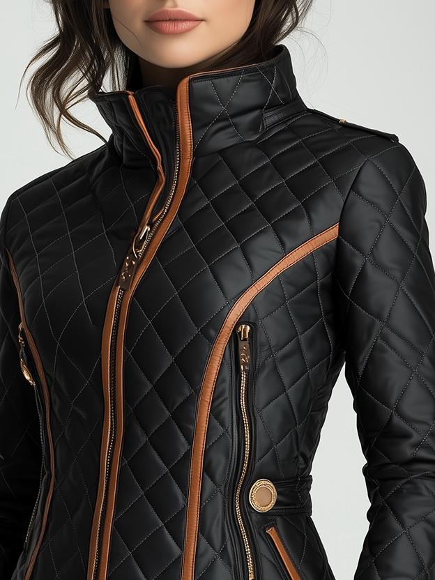 Lily | Women's Diamond Quilted, Padded Jacket with Pockets