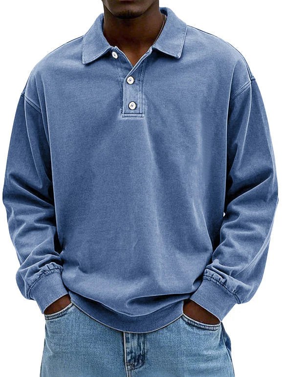 William | Relaxed Vintage Long-Sleeve Polo