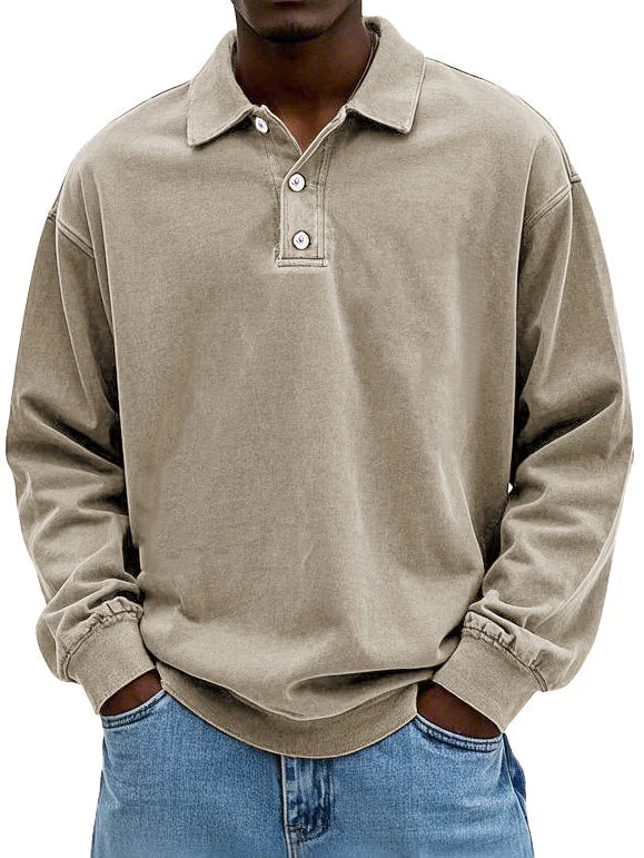 William | Relaxed Vintage Long-Sleeve Polo