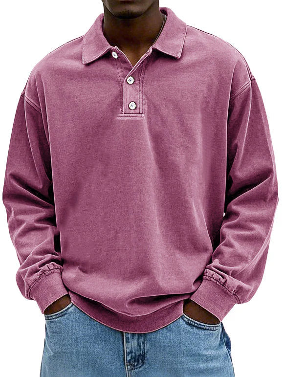 William | Relaxed Vintage Long-Sleeve Polo