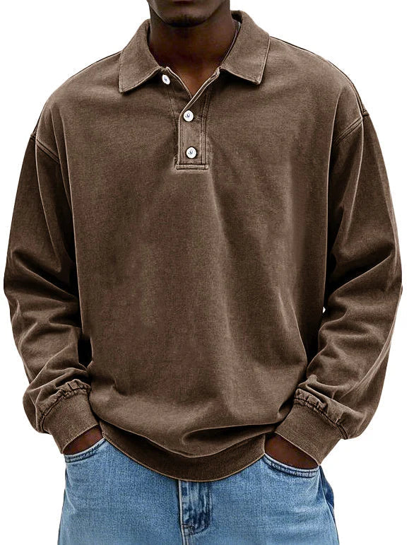 William | Relaxed Vintage Long-Sleeve Polo