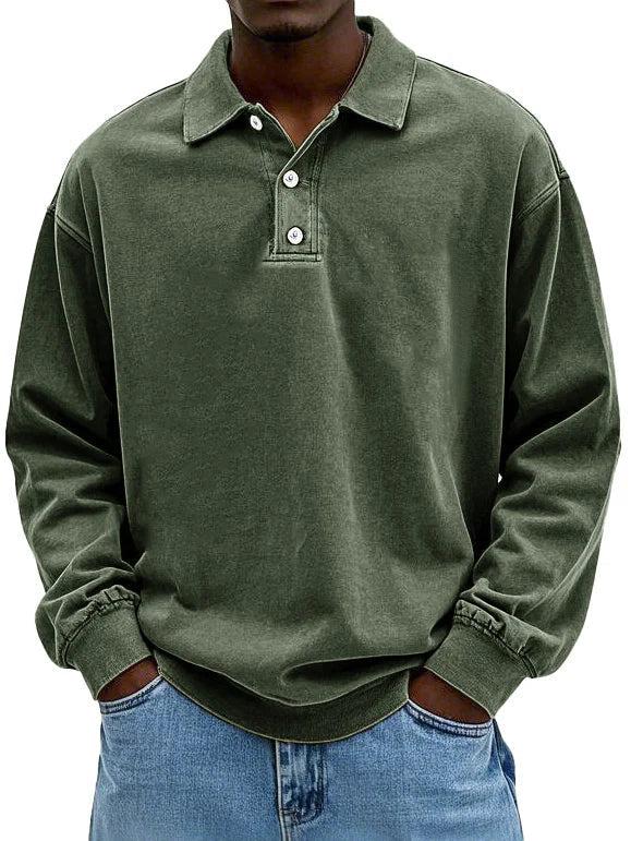 William | Relaxed Vintage Long-Sleeve Polo