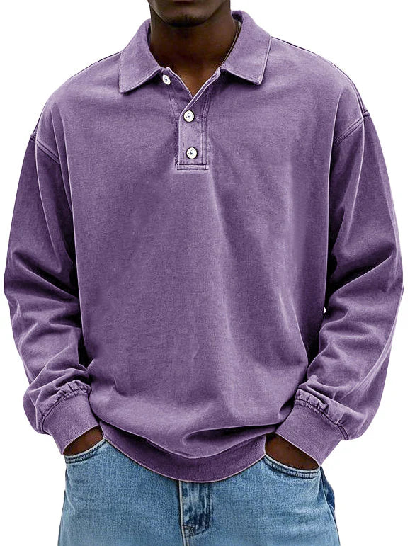 William | Relaxed Vintage Long-Sleeve Polo
