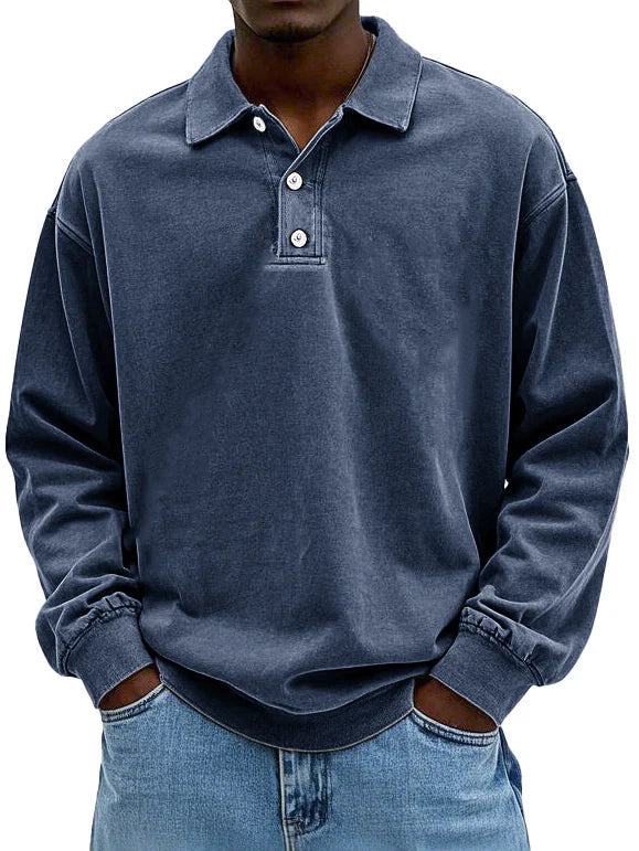 William | Relaxed Vintage Long-Sleeve Polo