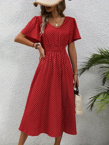 Livia | Women's Summer Dress with Short Sleeve