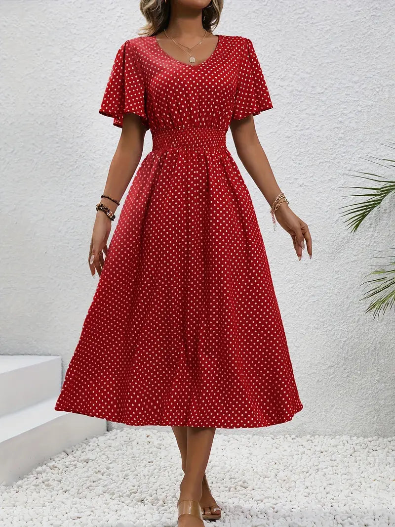 Livia | Women's Summer Dress with Short Sleeve