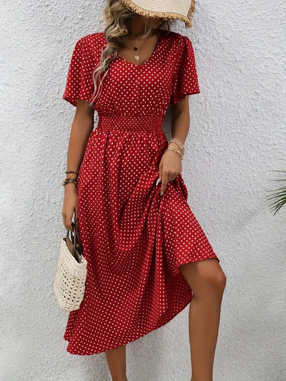 Livia | Women's Summer Dress with Short Sleeve