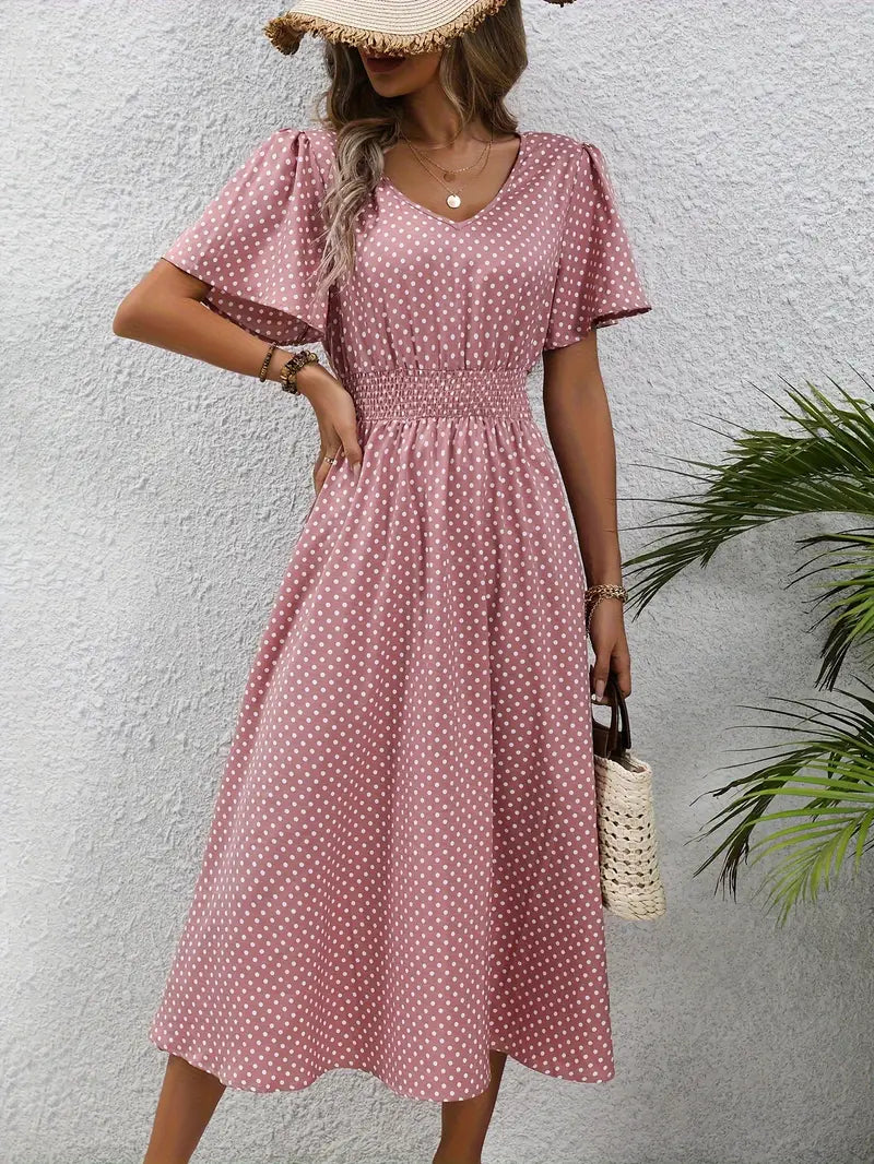 Livia | Women's Summer Dress with Short Sleeve