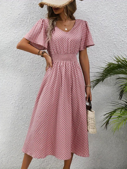 Livia | Women's Summer Dress with Short Sleeve