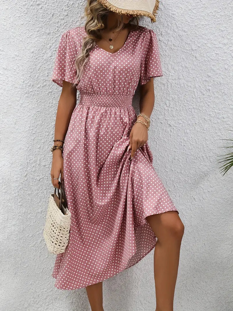 Livia | Women's Summer Dress with Short Sleeve