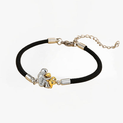 katy, Cord Bracelet Featuring Dog Icon