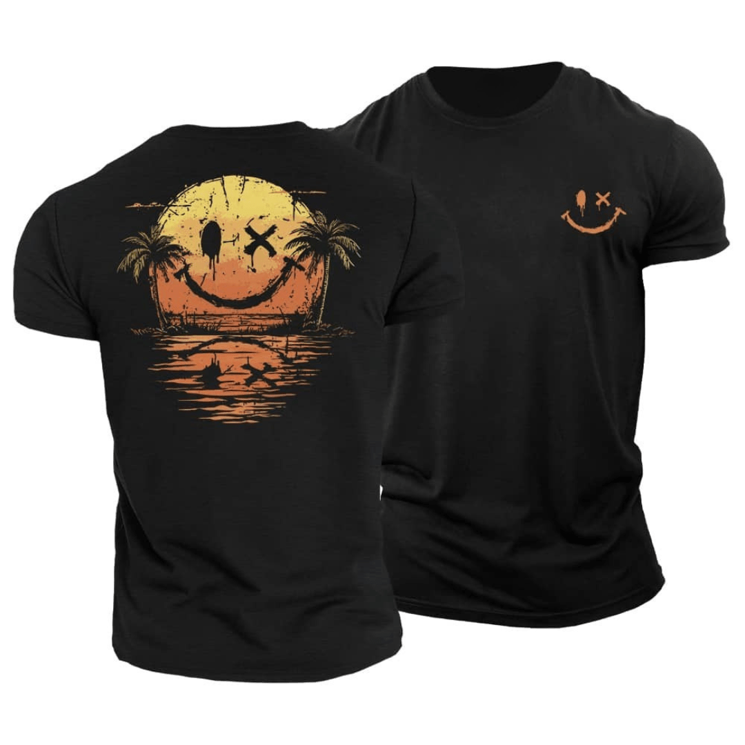 Eli | Women's Summer Smiley Sea T-Shirt with Round Neck and Short Sleeve