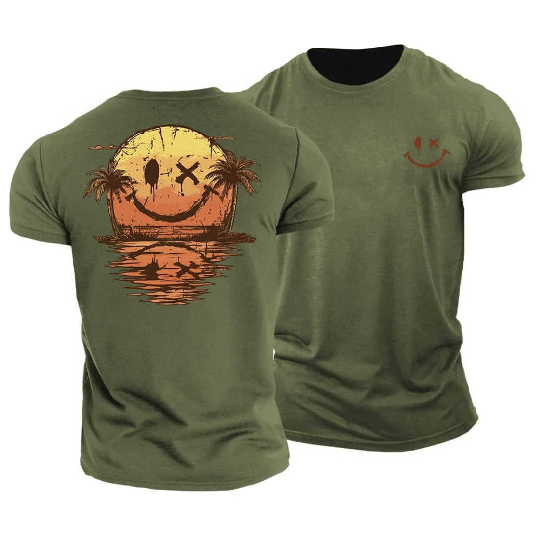 Eli | Women's Summer Smiley Sea T-Shirt with Round Neck and Short Sleeve