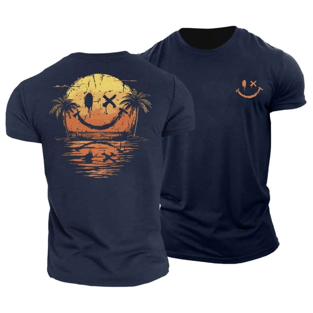 Eli | Women's Summer Smiley Sea T-Shirt with Round Neck and Short Sleeve